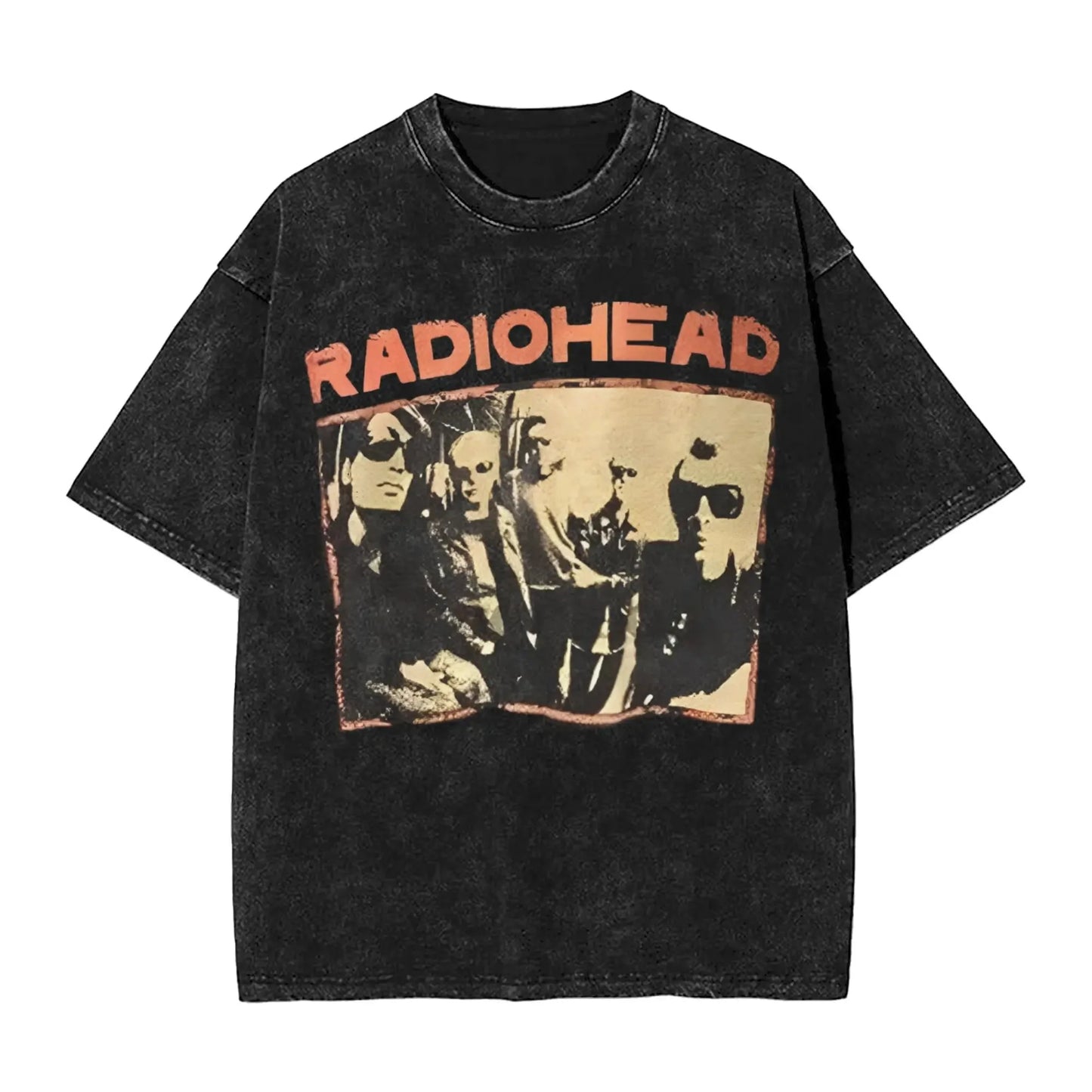 2026 Washed Camisetas New Arrival Clothes Tee Shirt Homme Graphic T-Shirts Unisex Tshirt for Ropa Hombre Radiohead Rock Band