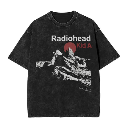 2026 Washed Camisetas New Arrival Clothes Tee Shirt Homme Graphic T-Shirts Unisex Tshirt for Ropa Hombre Radiohead Rock Band