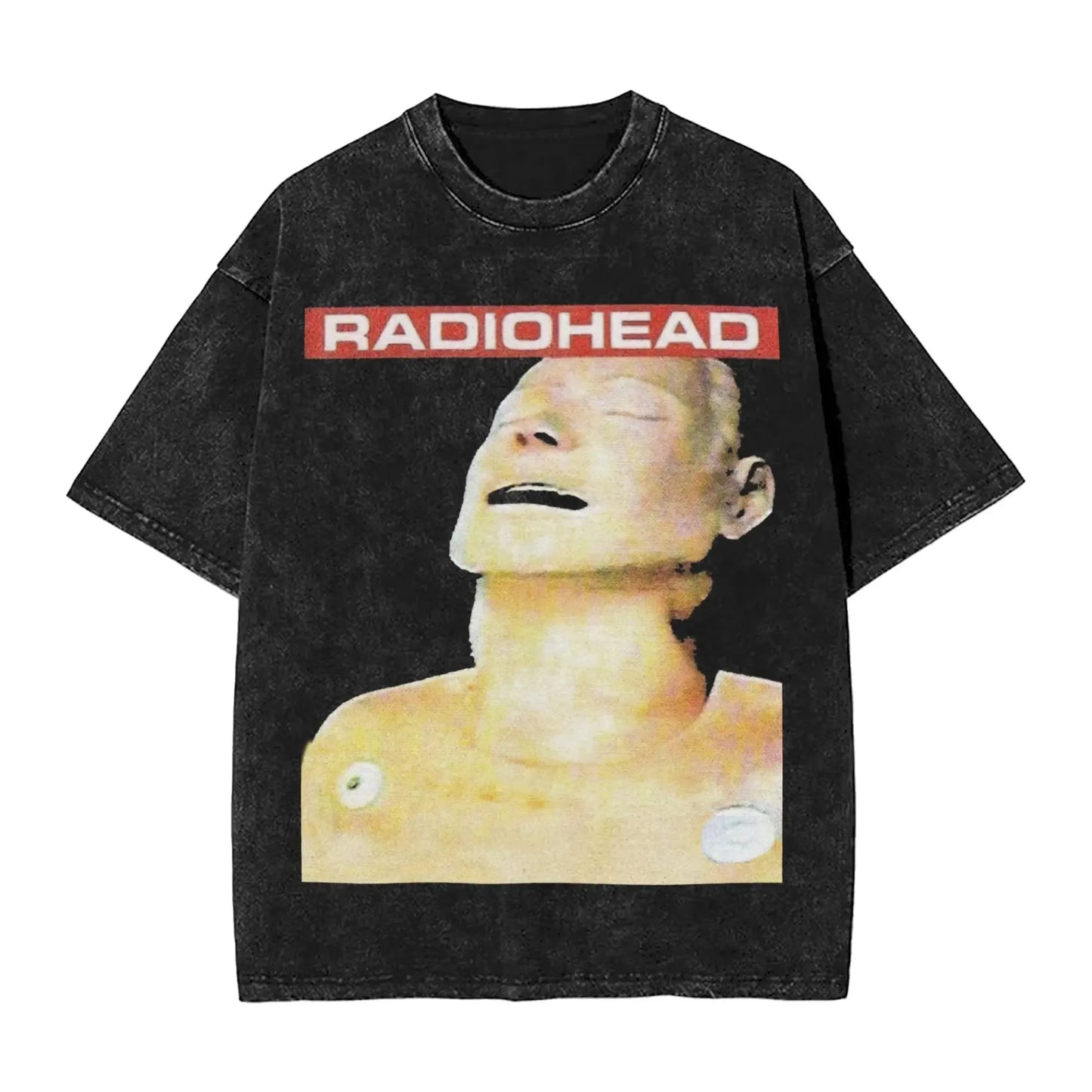 2026 Washed Camisetas New Arrival Clothes Tee Shirt Homme Graphic T-Shirts Unisex Tshirt for Ropa Hombre Radiohead Rock Band