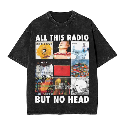 2026 Washed Camisetas New Arrival Clothes Tee Shirt Homme Graphic T-Shirts Unisex Tshirt for Ropa Hombre Radiohead Rock Band